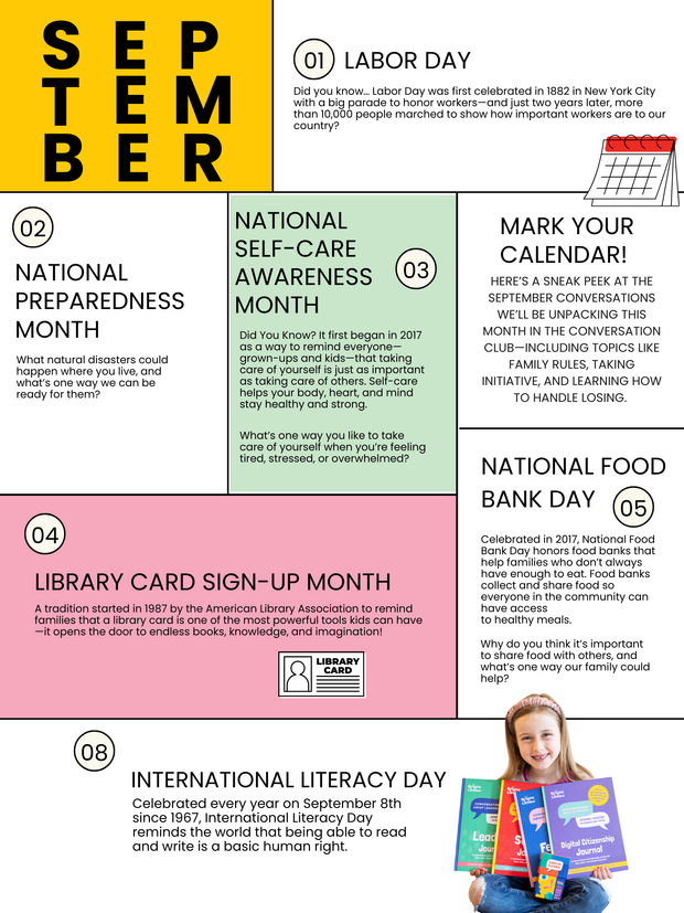 September Conversation Starters Member Exclusive PrintableSeptember Conversation Starters Member Exclusive Printable